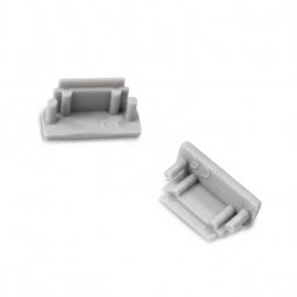 Terminaison Miidex - Pour profilé plat - x2 - Gris