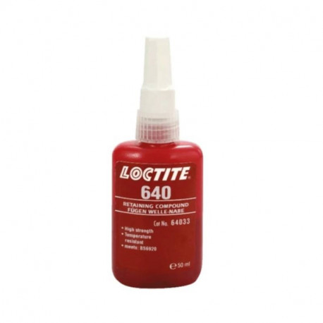 Adhésif de retenue Loctite 640 - Pour assemblages cylindriques - Résistance forte - 50ml - Vert