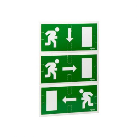 Lot de 3 pictogrammes de signalisation d'évacuation - Exiway ESI - Schneider Electric