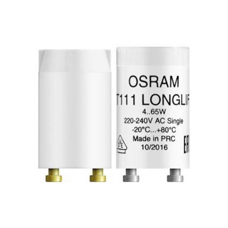 Starter ST111 Longlife Ledvance - Montage mono - Pour tube fluorescent 4 à 80W - 230V