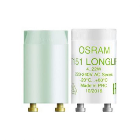 Starter ST151 Longlife Ledvance - Montage en série - Pour tube fluorescent 4 à 80W - 230V