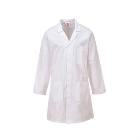 Blouse de laboratoire réutilisable RS PRO - Indice UPF 50+ - Unisexe - Blanc - Taille L