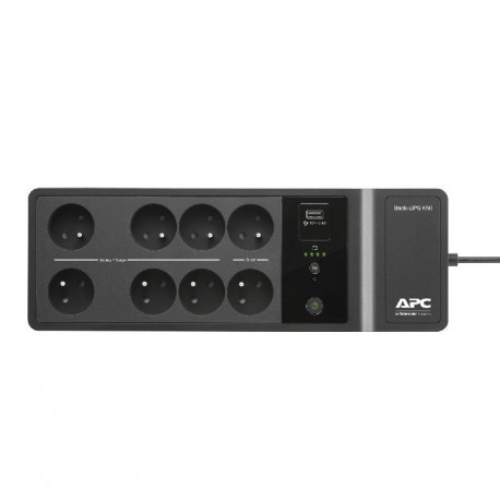 Onduleur Back-UPS APC Schneider Electric - 650 VA - 400 W - 1 USB - 8 prises FR - Offline