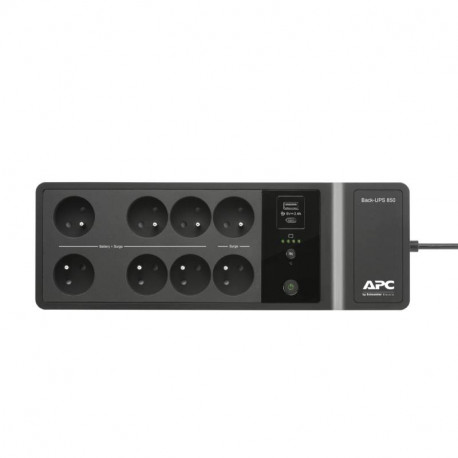 Onduleur Back-UPS APC Schneider Electric - 850 VA - 720 W - 1 USB - 8 prises FR - Offline