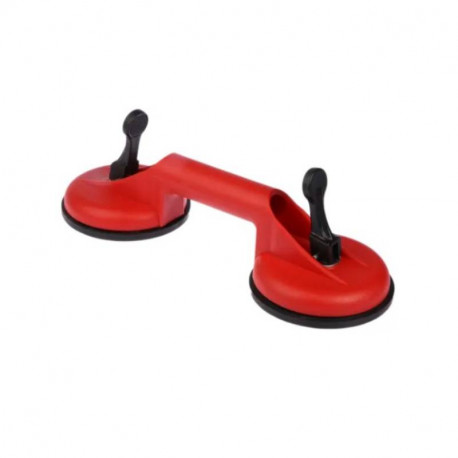 Double ventouse de levage RS Pro - 70kg - Ø115mm - Rouge