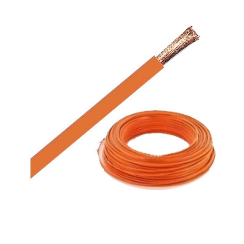 Cable électrique orange 0,5 mm longueur 10m 