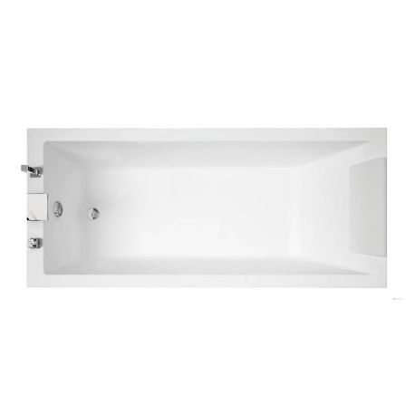 Baignoire acrylique Calos 2.0 - Rectangulaire - 1600 x 700mm - sur pieds - A encastrer - Blanc brillant