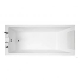 Baignoire acrylique Calos 2.0 - Rectangulaire - 1700 x 750mm - Nue avec pieds - A encastrer - Blanc brillant