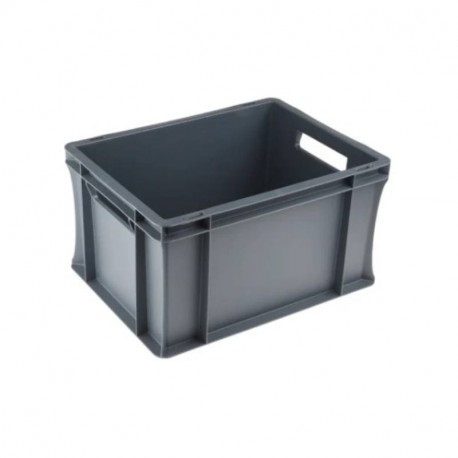 Bac gerbable Europe RS Pro - 20L - Sans couvercle - Polypropylène - Gris