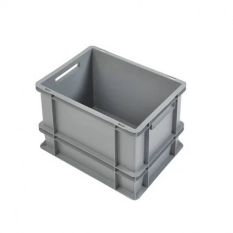 Bac gerbable Europe RS Pro - 30L - Sans couvercle - Polypropylène - Gris