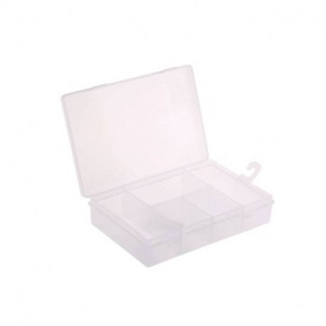 Boite compartimentée RS Pro - 5 compartiments - Polypropylène - Transparente