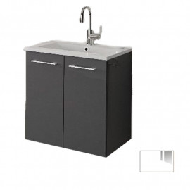 Meuble sous-plan Media 2 portes pour Salle de Bain Aquance - 70 cm - Blanc Brillant