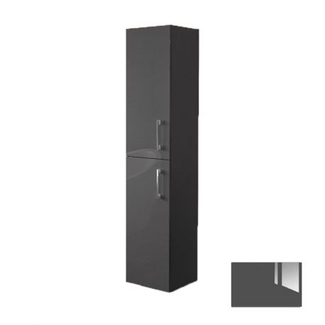Colonne 2 portes Media - Salle de bain - Gris brillant
