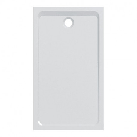 Receveur de douche Melua Geberit - 100x80 - Extra-plat - Blanc brillant - Minéral de synthèse