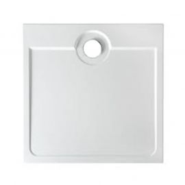 Receveur de douche Latitude Geberit - Antigliss - Ultra-plat - À encastrer ou poser - Céramique - 90x90cm