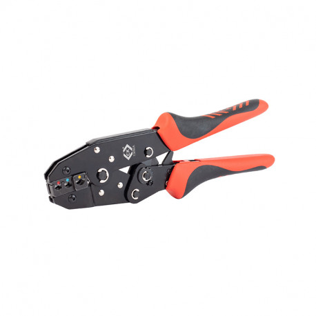 Pince à sertir à cliquet pour cosses isolées capacité 0,5-6 mm² CK outillage