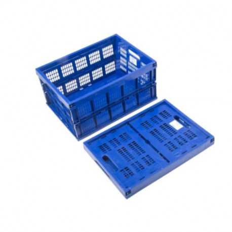 Bac pliable de rangement RS Pro - Sans couvercle - 535x360x280mm - Polypropylène - Bleu