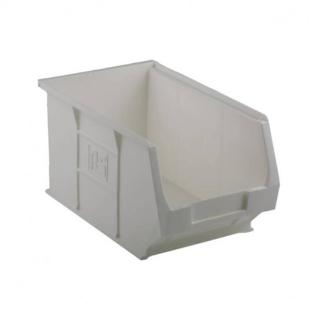 Lot de 10 bacs de rangement RS Pro - Empilables - 130x150x240mm - Polypropylène - Blanc