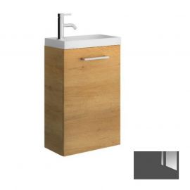 Meuble sous-plan lave-mains Media Aquance - 40 cm - Gris brillant