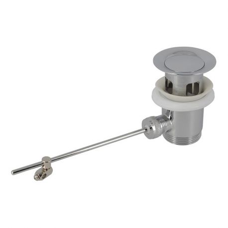 Bonde de lavabo à clapet automatique laiton chromé mat