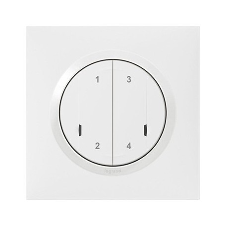 Commande sans fil 4 scénarios Dooxie with Netatmo Legrand - Blanc
