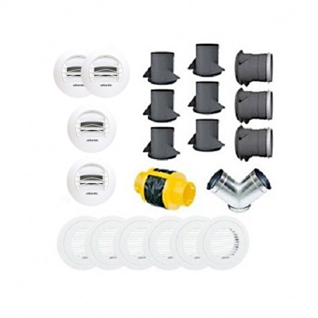 Kit bouches autoréglables et extraction pour VMC Duocosy - KIT ACC DUOC L
