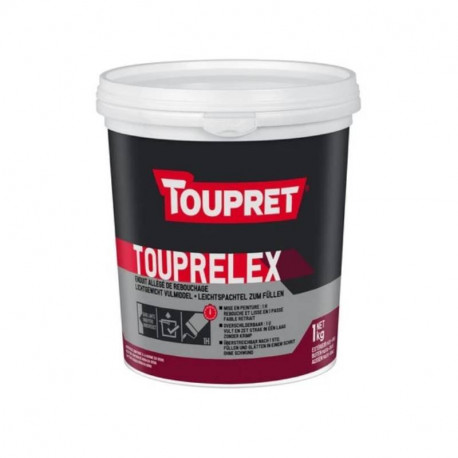 Enduit allégé de rebouchage extérieur Touprelex - 1 Litre - Gris