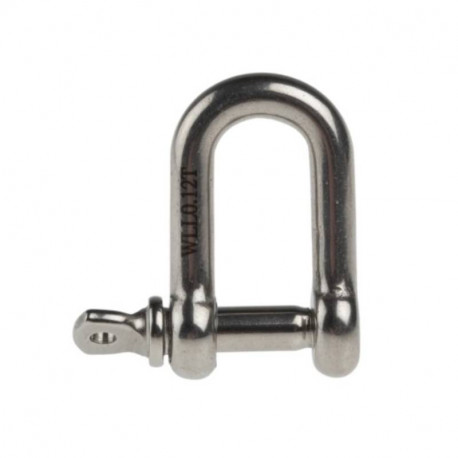 Manille en D RS PRO - Broche à vis - 250kg de charge - Acier inoxydable