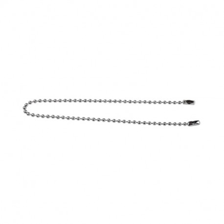 Lot de 10 chaînes perlées avec connecteurs RS PRO - Ø 3.2mm - L.30cm - Laiton chromé