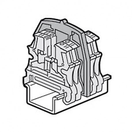Lot de 10 cloisons de séparation pour blocs de jonction Viking3 - A vis - 2 entrées - 2 sorties - Pas de 6 mm