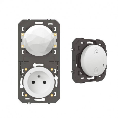 Pack de démarrage installation connectée Dooxie avec Netatmo 1 prise + 1 commande sans fils - Blanc