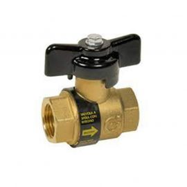 Vanne à sphère laiton avec clapet intégré Ballstop - Femelle/Femelle - Ø1/2” - Manette noire