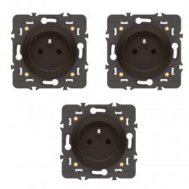 Pack de 3 prises de courant Céliane connectées avec Netatmo Legrand - Graphite sans plaque