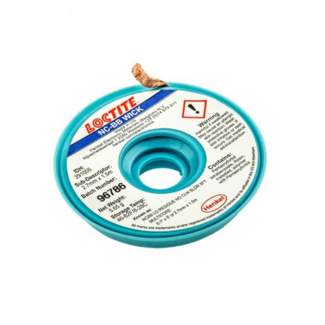 Tresse à dessouder Loctite - sans nettoyant - 1.5m x 2.7mm