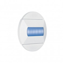 Encastré de mur blanc BALIZ 1 Aric -  0,4W - LED bleue