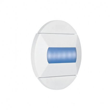 Encastré de mur blanc BALIZ 1 Aric -  0,4W - LED bleue