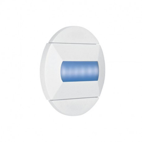 Encastré de mur blanc BALIZ 1 Aric - 0,4W - LED bleue