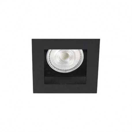 Spot LED encastré carré orientable SQ100 SX Indigo - GU10 - 50W - PAR16 - Noir - Sans ampoule