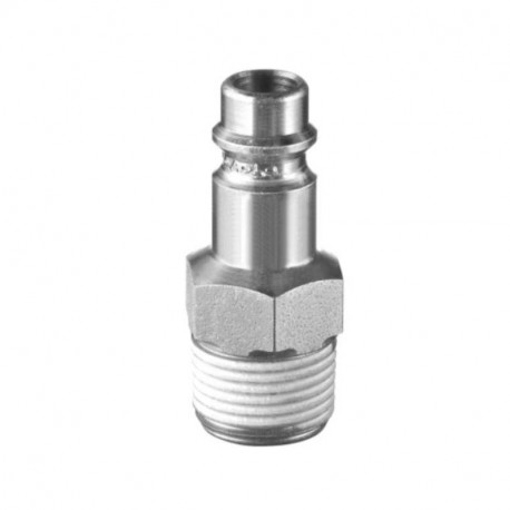Lot de 2 embouts filetés pour raccords rapides PREVOST - F.1/4" in M. 1/4" - Européen 7.2/7.4mm - Acier traité