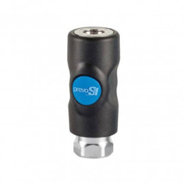 Raccord rapide air comprimé PREVOST - Filetage M.1/2" in F.1/2" - ISO B6 - Corps composite - Bouton bleu