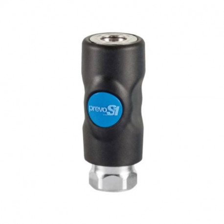 Raccord rapide air comprimé PREVOST - Filetage M.1/2" in F.1/2" - ISO B6 - Corps composite - Bouton bleu