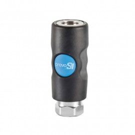 Raccord rapide air comprimé PREVOST - Filetage M.1/4" in F.1/4" - ISO B8 - Corps composite - Bouton bleu