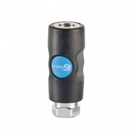 Raccord rapide air comprimé PREVOST - Filetage F.1/4" in M.1/4" - ISO B8 - Corps composite - Bouton bleu