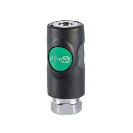 Raccord rapide air comprimé PREVOST - Filetage M.1/2" in F.1/2" - Européen 7.2/7.4mm - Corps composite - Bouton vert