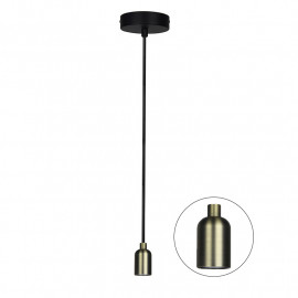 Suspension Époque E27 Aric - 60W - Sans ampoule - Bronze