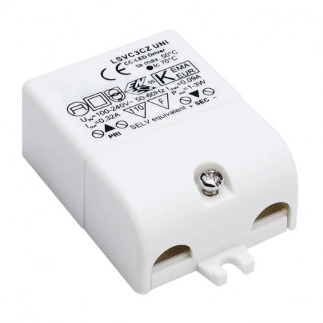 Alimentation LED SVL - Intérieur - 320mA - 3W - Blanc