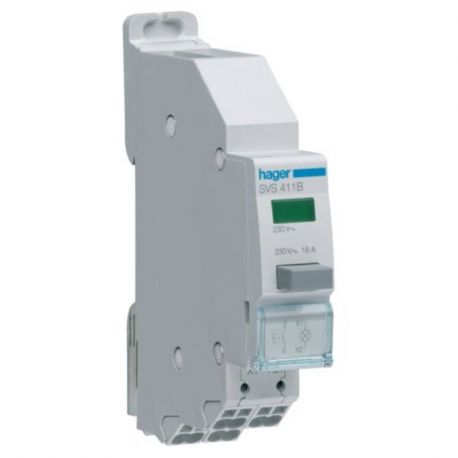 Bouton poussoir à impulsion - Contact 1F - Avec voyant vert