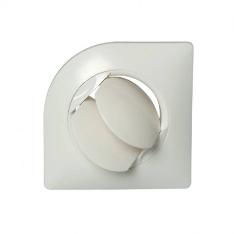 Grille fixe BIO Aldes - Carré - Ø 125mm - Blanc