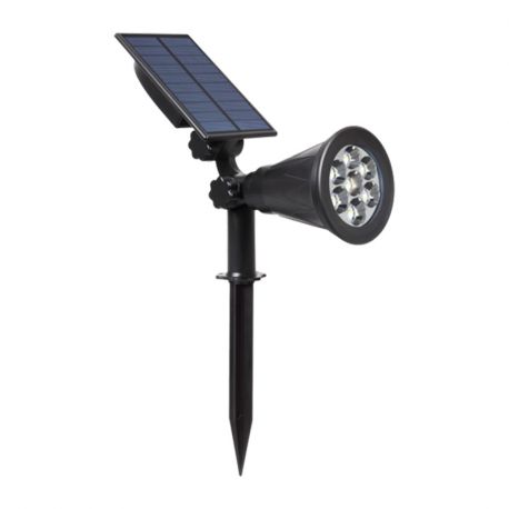 Spot solaire Spiky Arlux - Détecteur crépusculaire - 4W - 3000K - Noir