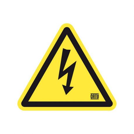 Dévidoir 20 étiquettes adhésives "Éclair" CATU - 100x90mm - Jaune